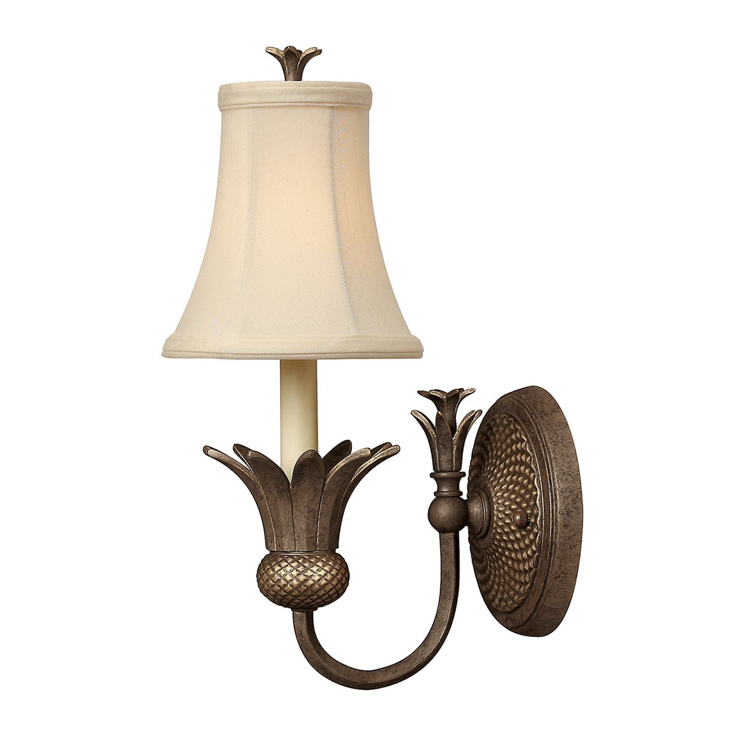 wandleuchte-wandlampe-anabell-8-1-flammig-bronze-antik-creme-floral-klassisch-981-1 Wandlampe, Wandlampenarmatuur, Metall, Bronze, Kandela/Lampe