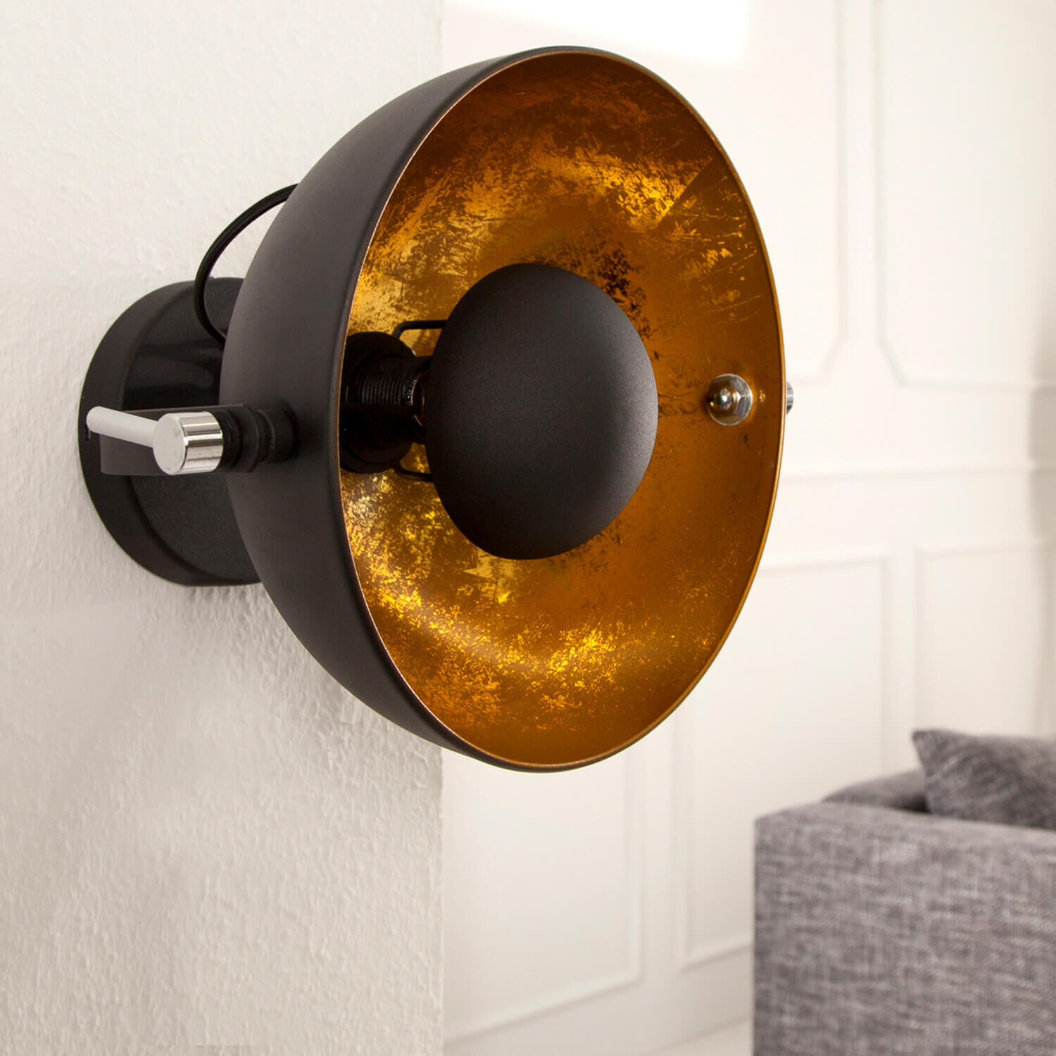 Applique murale exceptionnelle Retro ronde E27 Beleuchtung