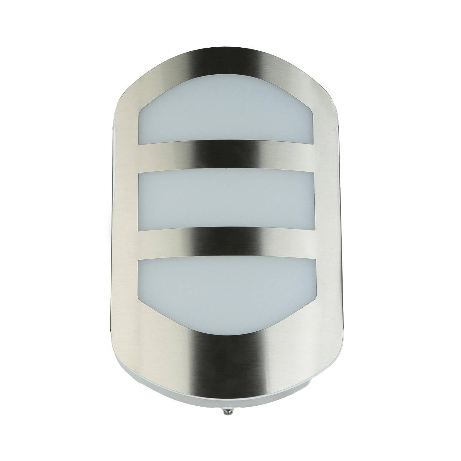 LED Außenleuchte Edelstahl 28 cm hoch IP54 3000 K außenleuchte, Wandleuchte, Stahl, Aluminium, Grau