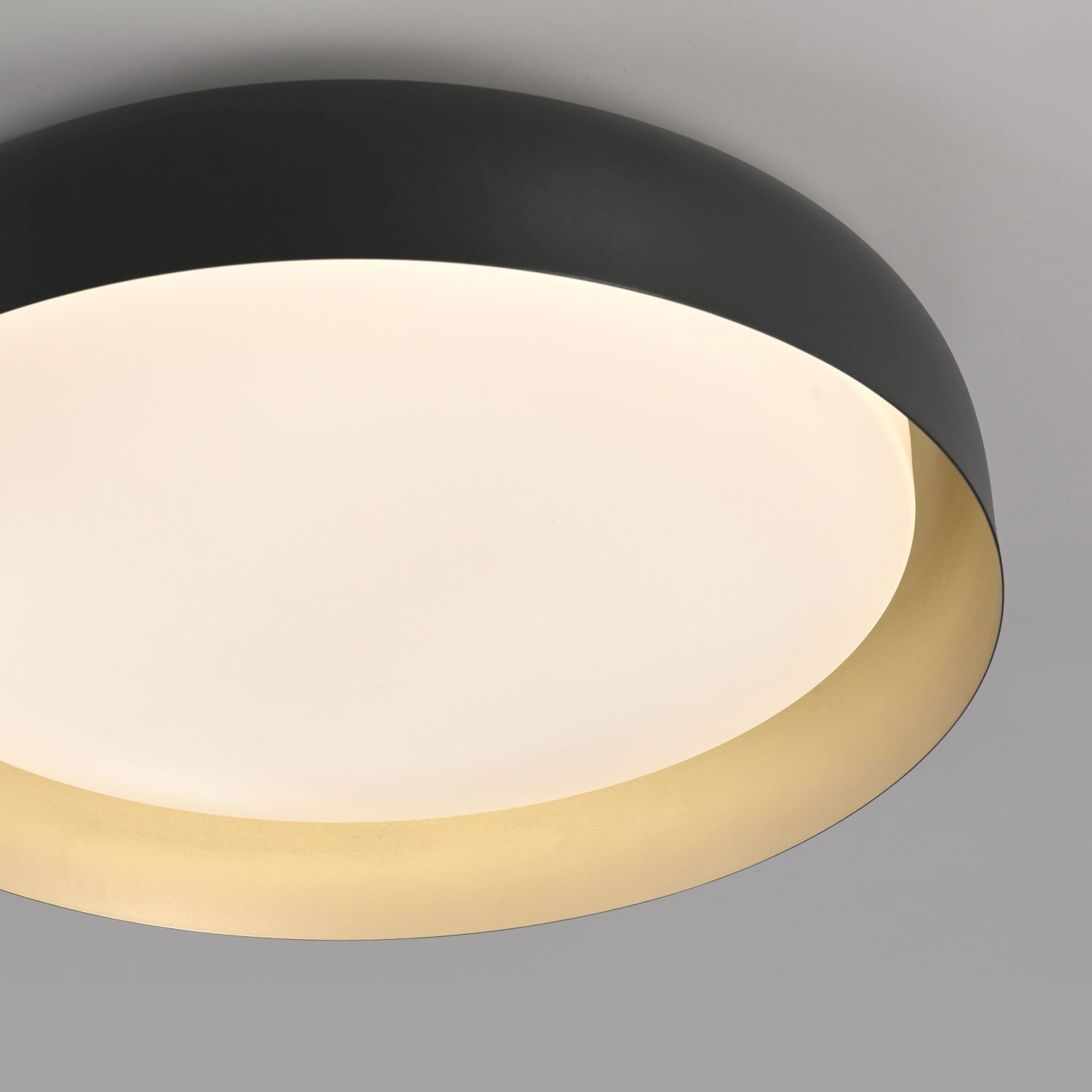 Lampe de plafonnier LED à intensité variable noir or Ø57 cm 3850 lm