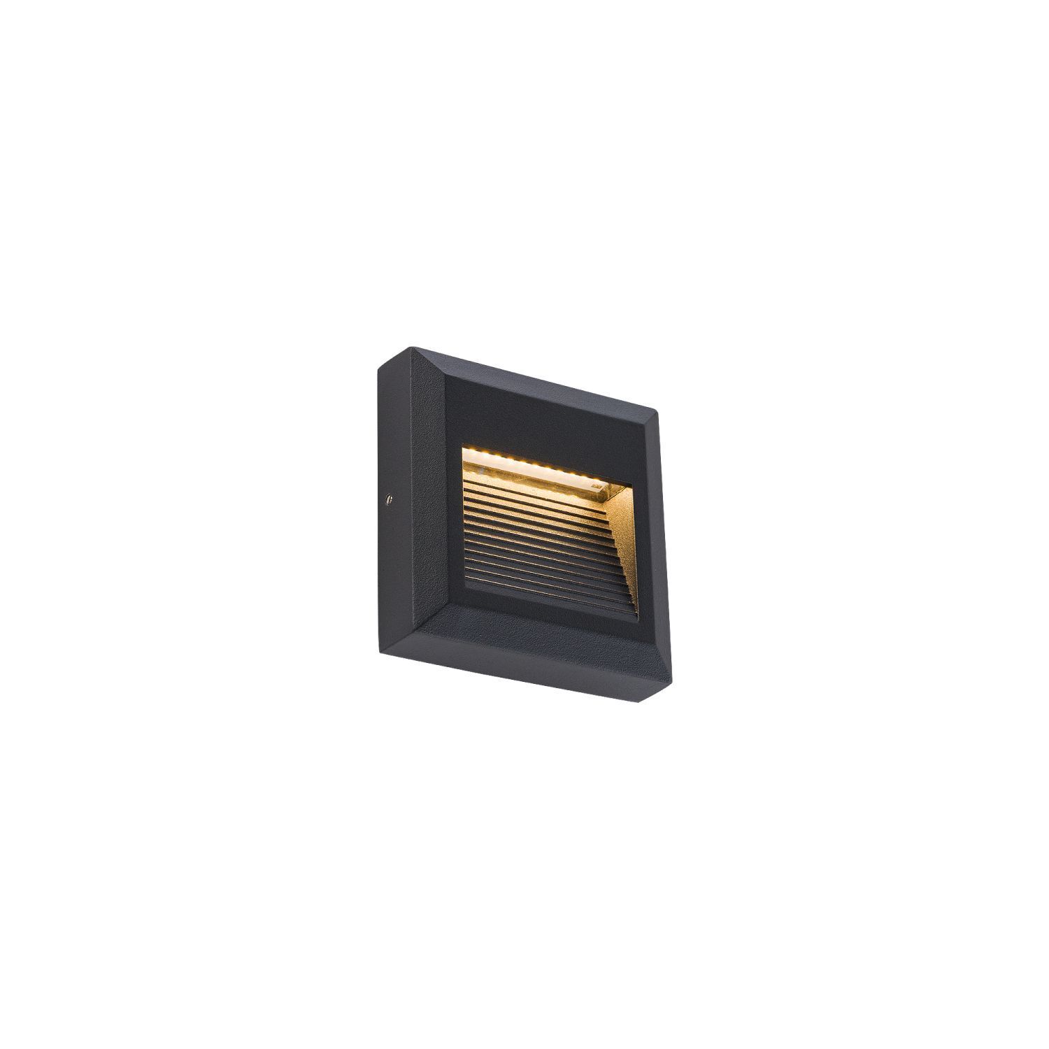 Spot LED encastré IP54 noir 3000 K mur extérieur