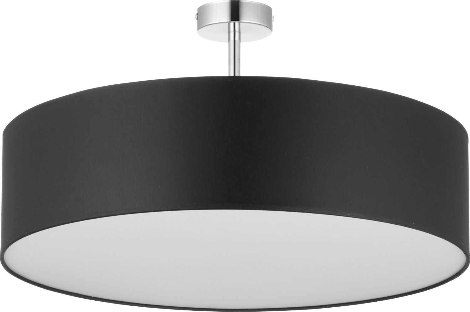 Lampe de plafond noir chrome Ø60cm Salon Lumière