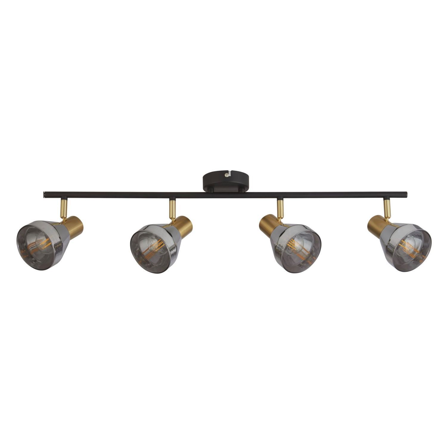 Projecteur de plafond verre métal L : 84 cm 4-flamme E14 réglable