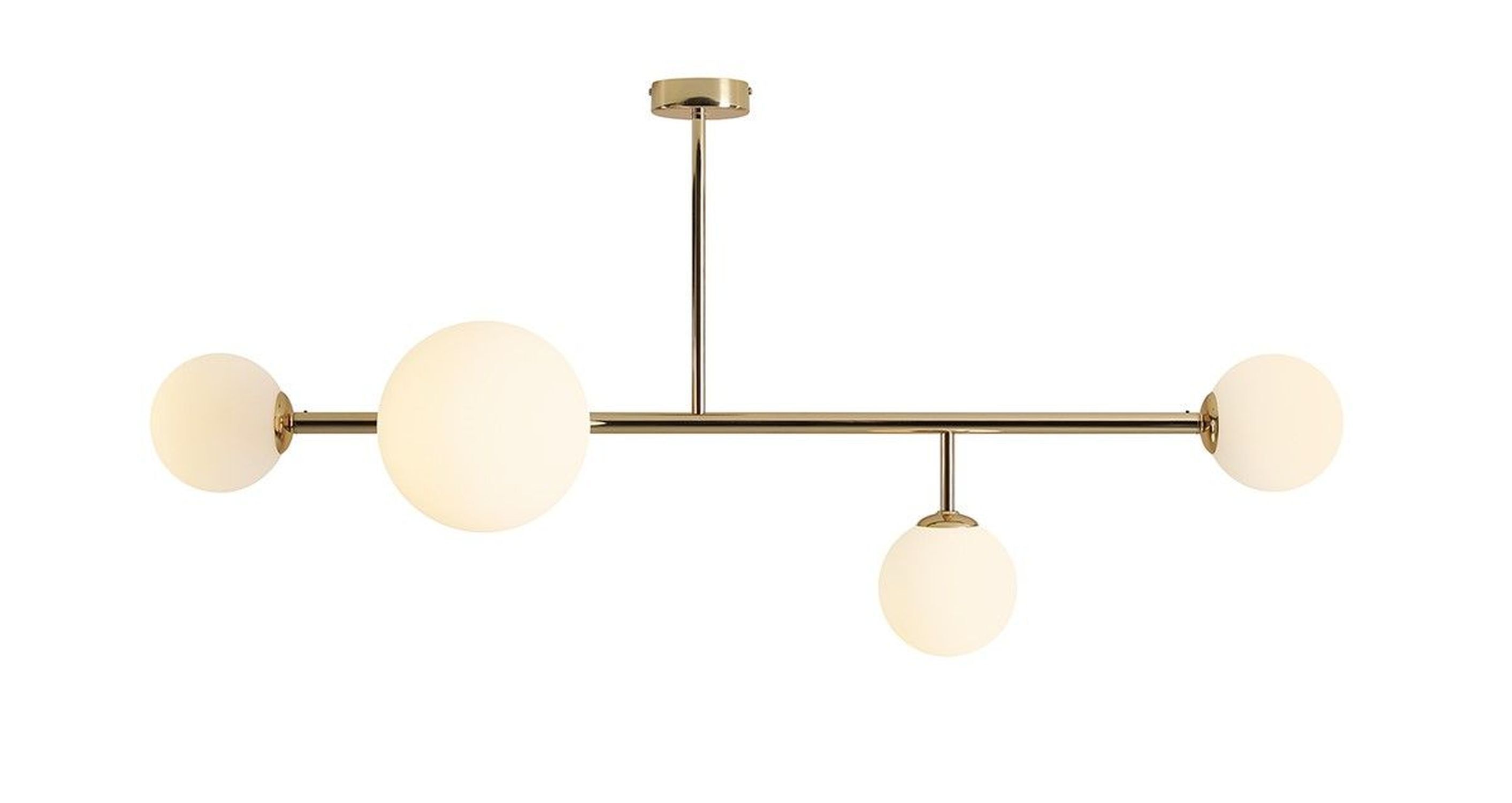 Plafonnier Moderne Verre Métal E14 E27 en or blanc
