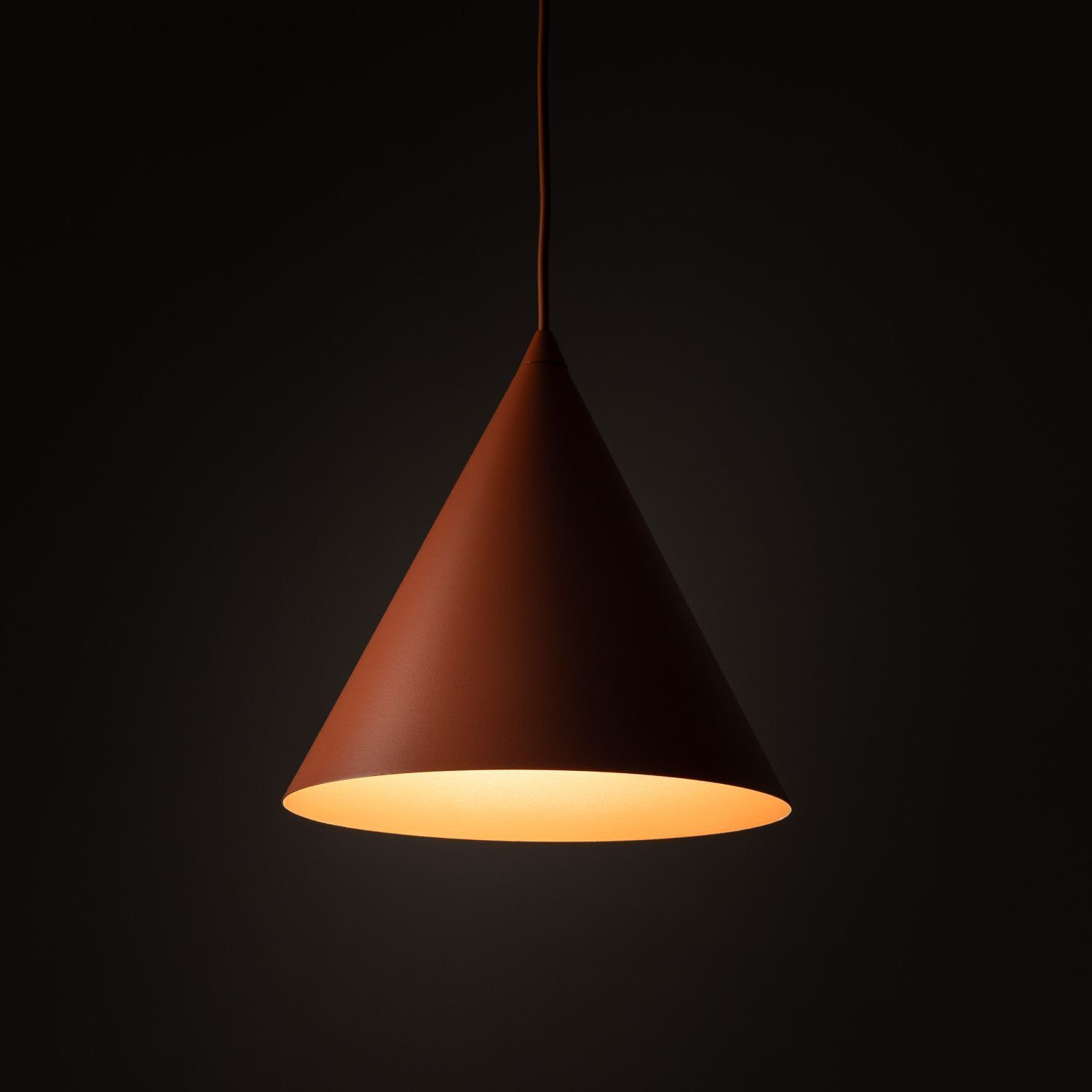 Lampe à suspendre métal rouge Ø 25 cm H : max. 160 cm E27 Retro