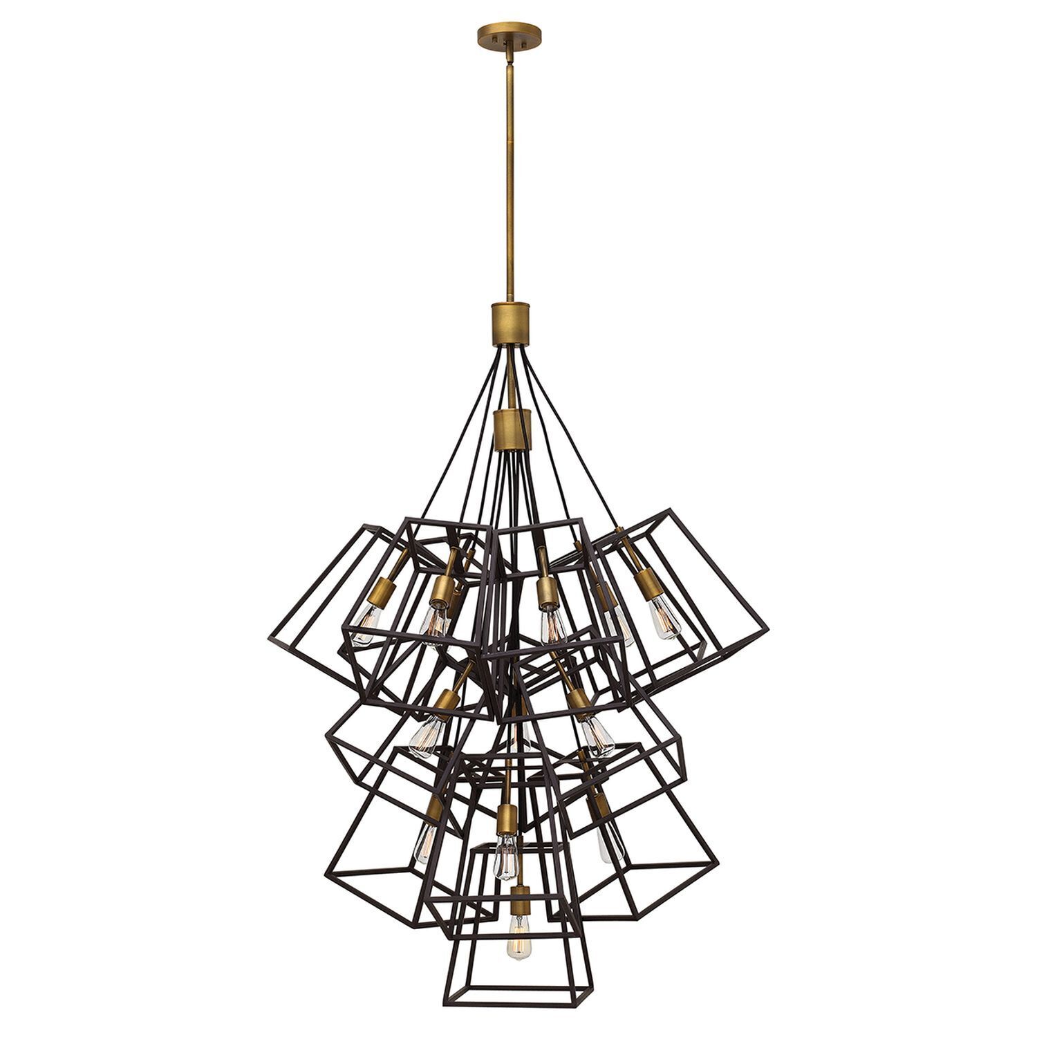 Lampe à suspension TORRE en bronze Ø85cm luminaire à raccourcir