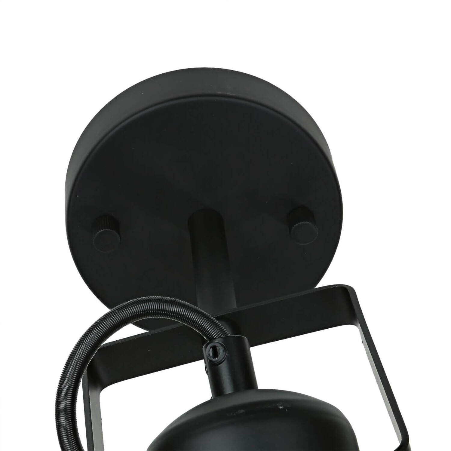 Spot lampe noir métal rond rétro DALLAS