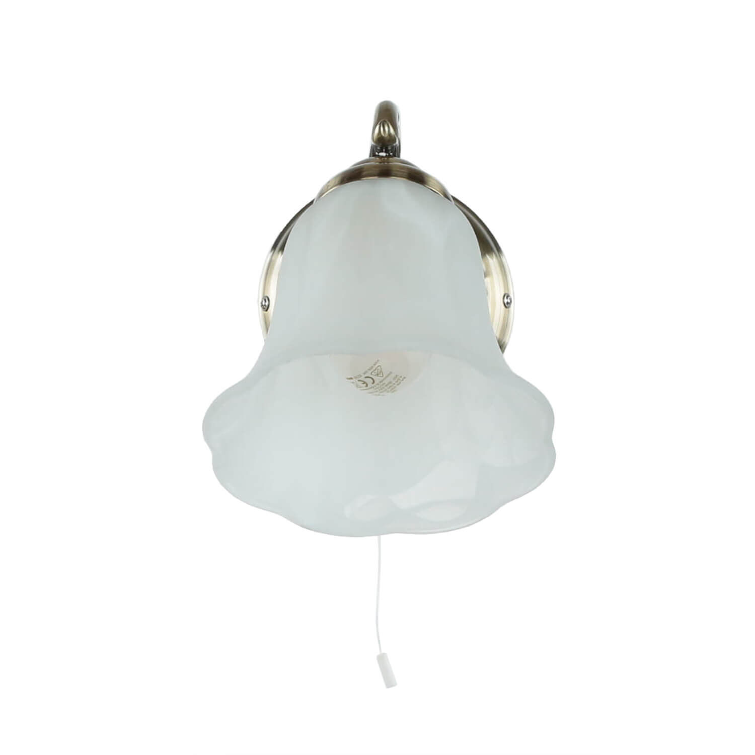 Applique murale Art Nouveau avec abat-jour en verre couleur bronze