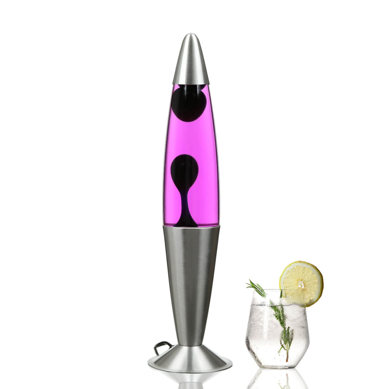 Lampe à Lave Déco Rose Noir 42 cm Rétro JENNY Flasche