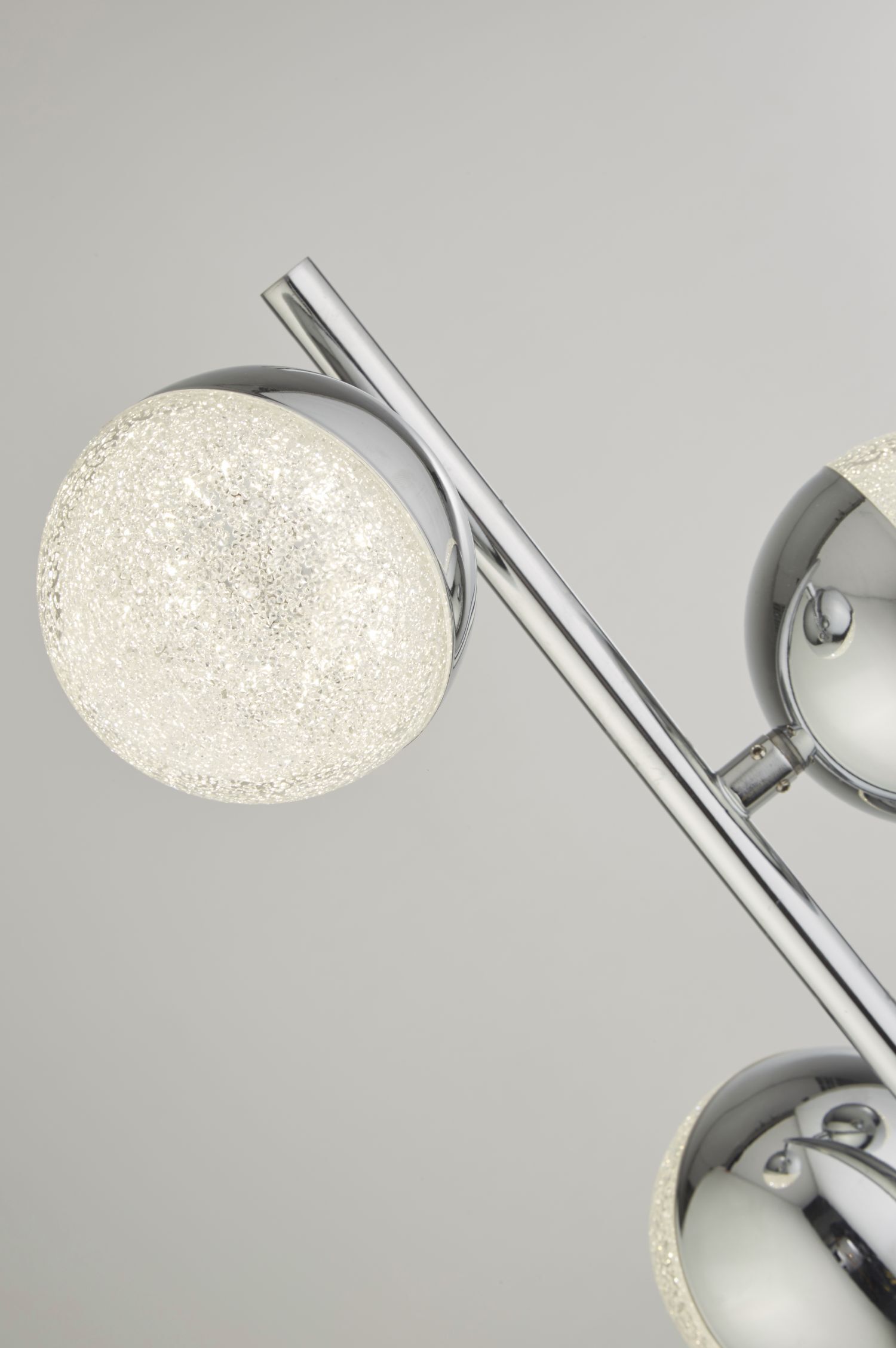 Lampadaire LED Chrome H : 152 cm 4000 K 1878 lm Verre Métal