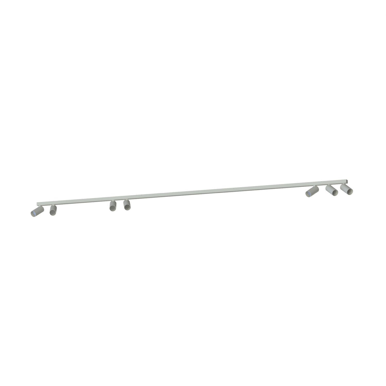 Long spot de plafond gris soie 212 cm GU10 7-flamme