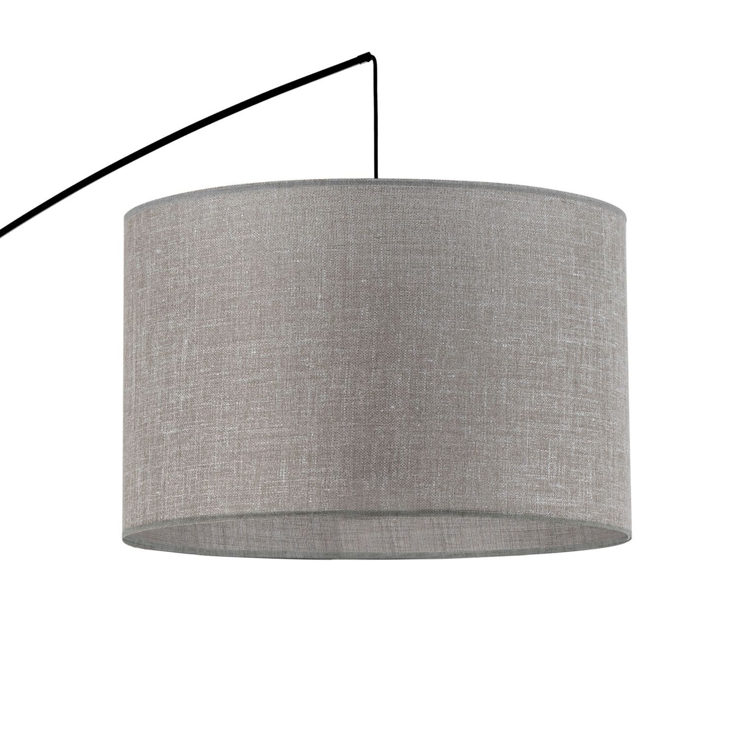 Lampadaire courbé Noir Gris 245 cm de haut XXL