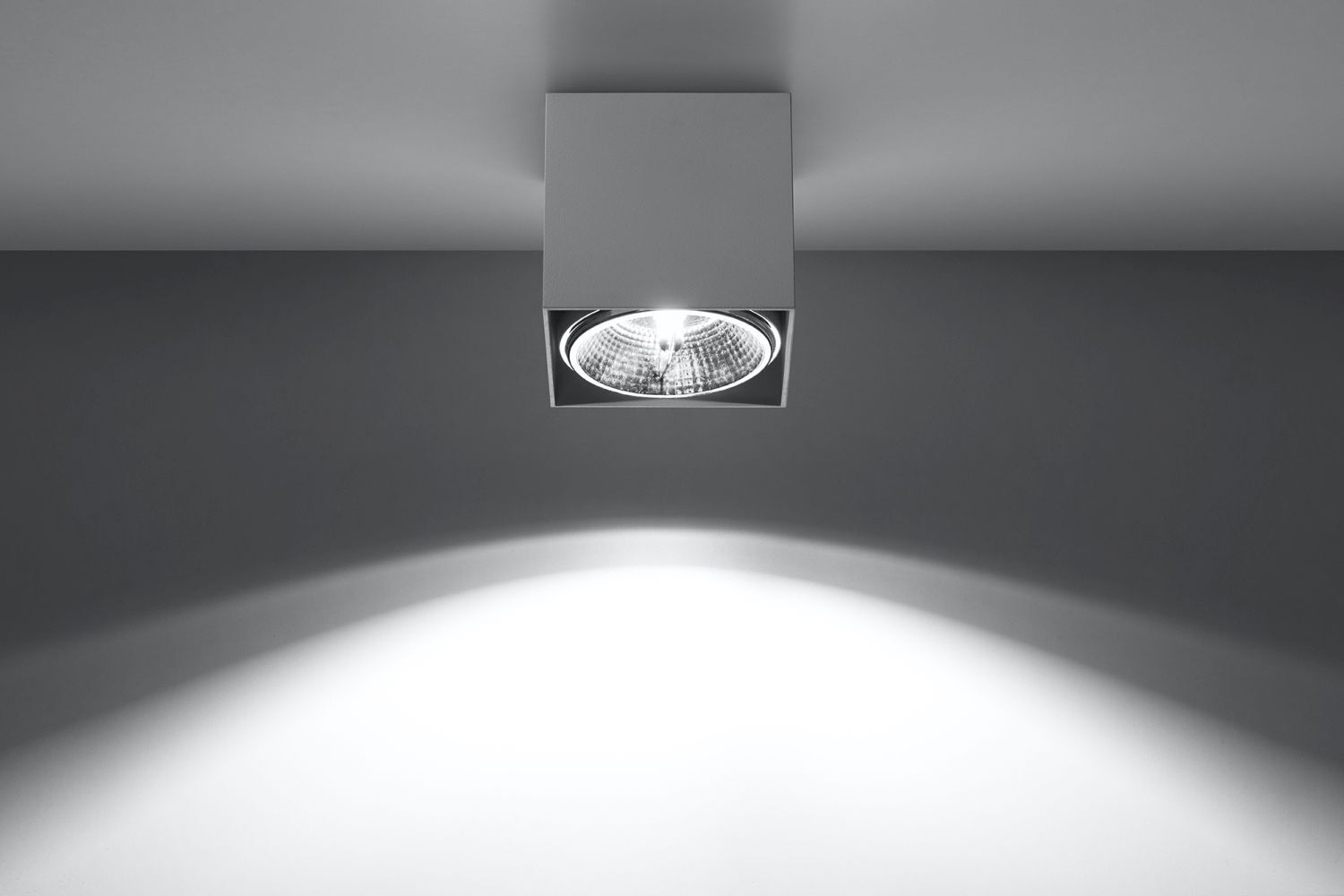 Spot blanc plafond L:12cm petit GU0 aluminium