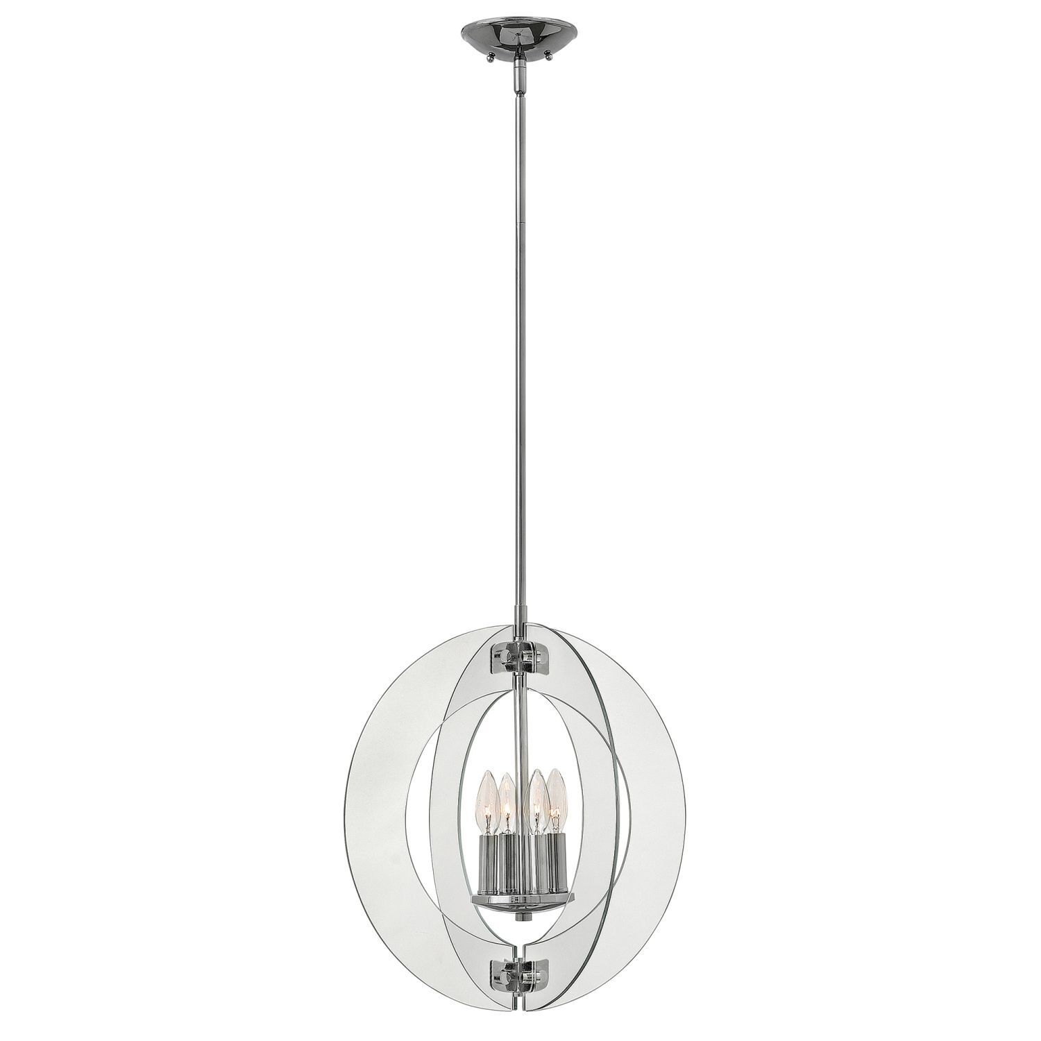 Plafonnier Chrome Clair Verre Métal Moderne BATILA