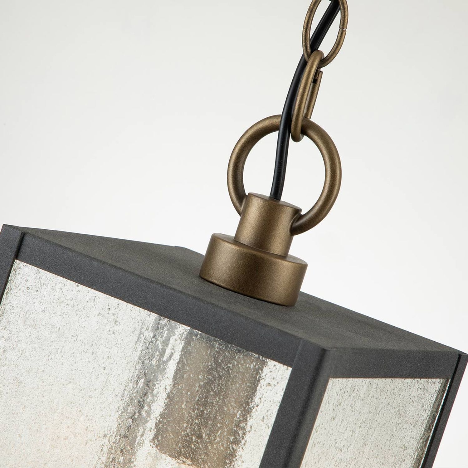 Lampe d'extérieur suspendue aluminium verre E27 IP44 H : max. 197,2 cm