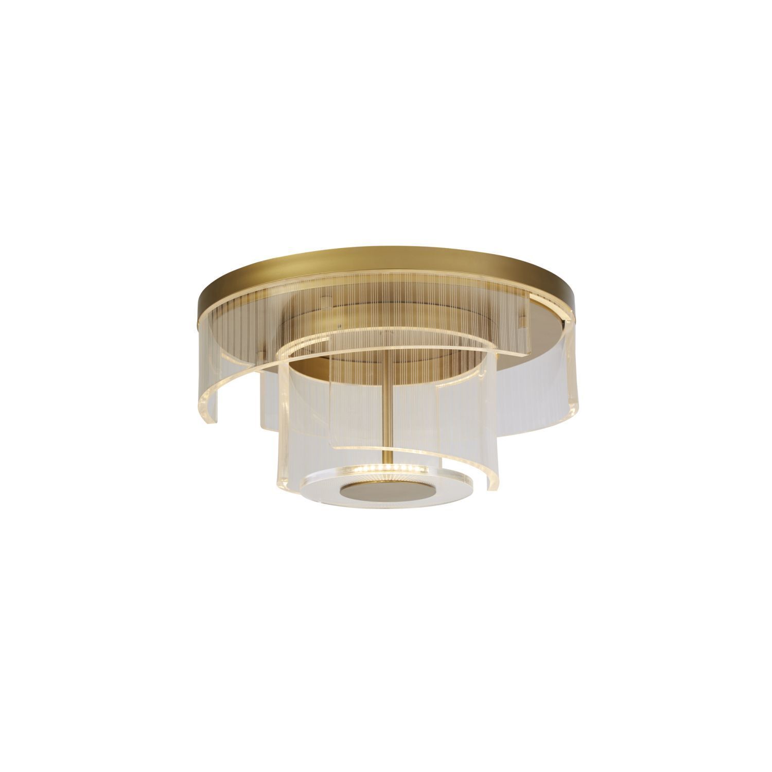 Lampe de plafonnier LED de style en métal Ø40 cm en or 1046 lm