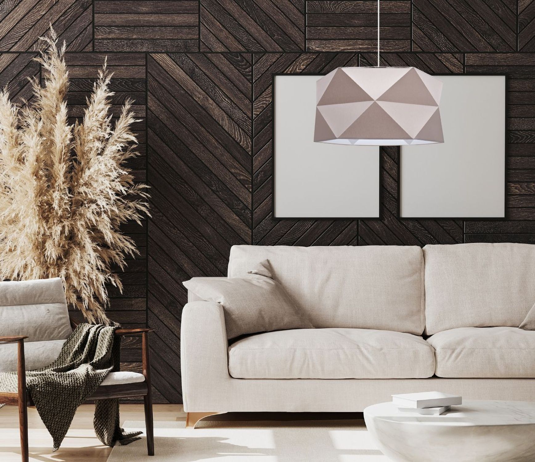 Pendelleuchte Stoffschirm Weiß Braun blendarm E27 L:70 Wohnzimmer, Sofa, Beige, Wandanstrich, Lampenschirm