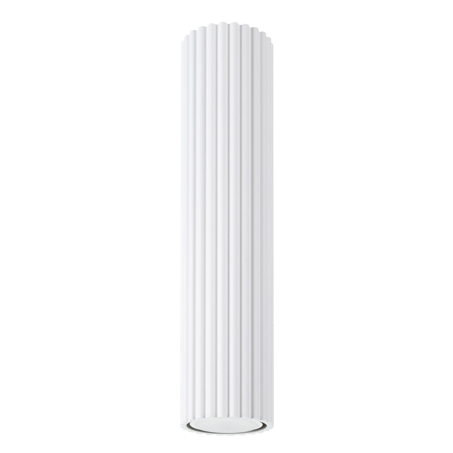 Plafonnier petit Ø 6,5 cm H : 20 cm Blanc apparent Alu GU10
