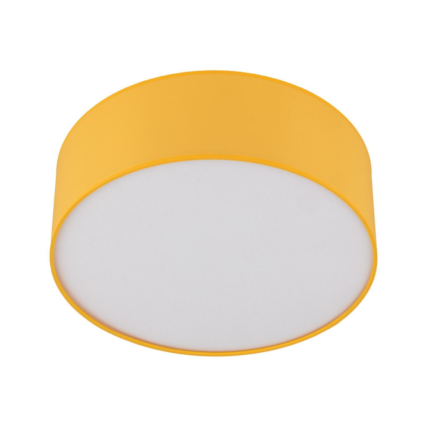 Lampe de plafond chambre d'enfant jaune ronde Ø 38 cm tissu 4x E27