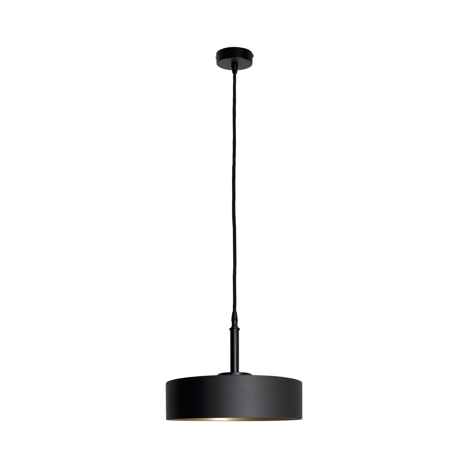 Suspension noir or E27 Ø 30 cm laiton fer Lampe