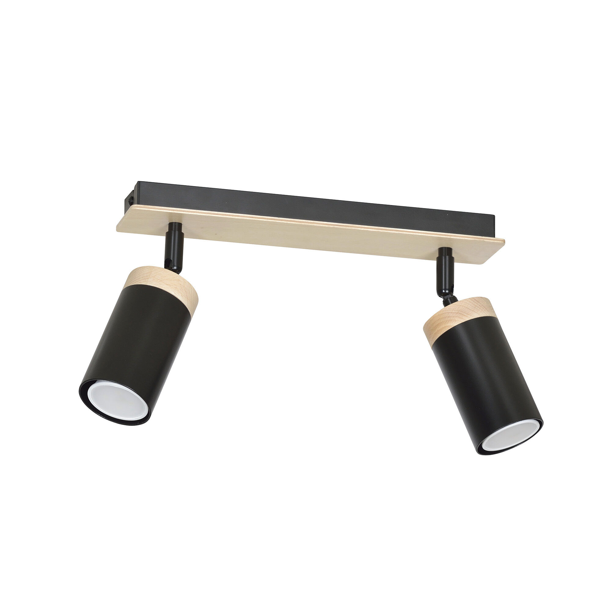 Plafonnier noir bois métal GU10 Salon Beleuchtung, Lampe, Leuchte