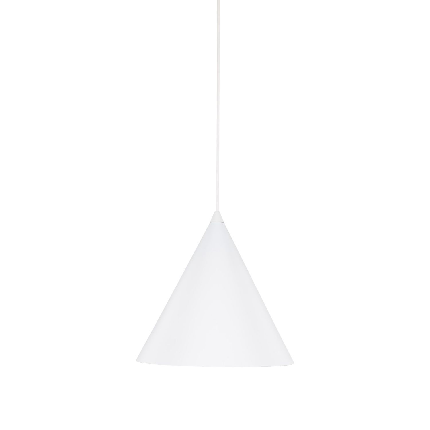Suspension Blanc Métal Ø 25 cm H : max. 160 cm E27 Retro