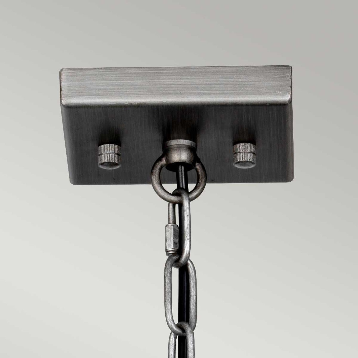 Suspension métal verre L : 39,4 cm Gris Gunmetal 4x E27