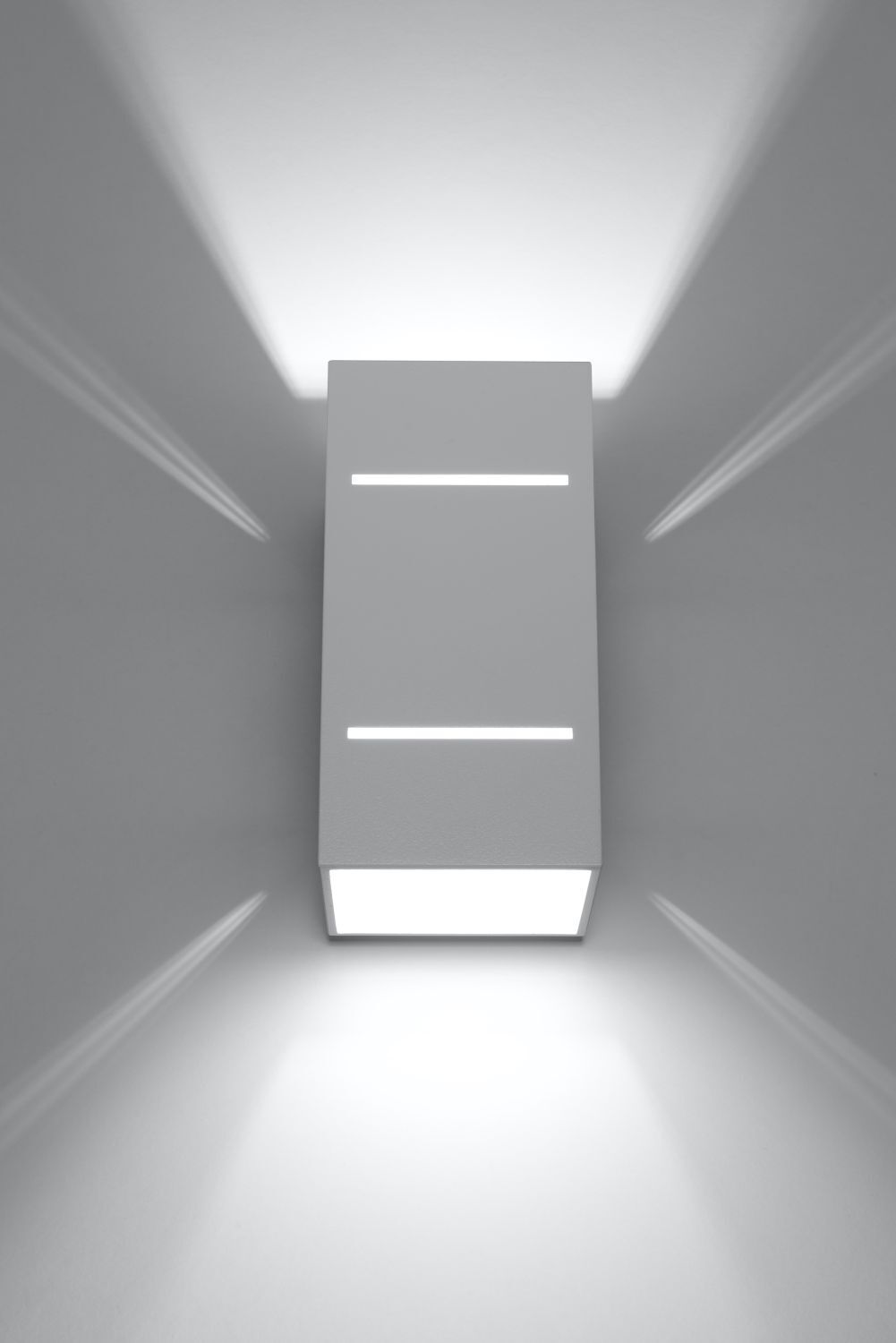Up Down Applique ARRIA Blanc Aluminium Carré G9 Couloir