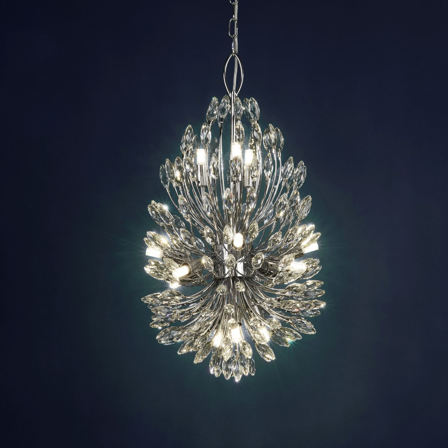 Lampe à suspendre cristal Ø 37 cm H : max. 2 m réglable