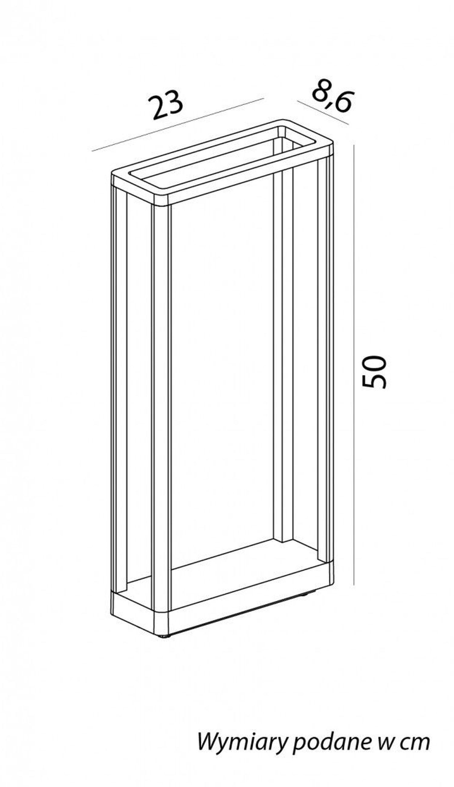 Lampadaire décoratif LED Aluminium IP65 50 cm 9 W Extérieur