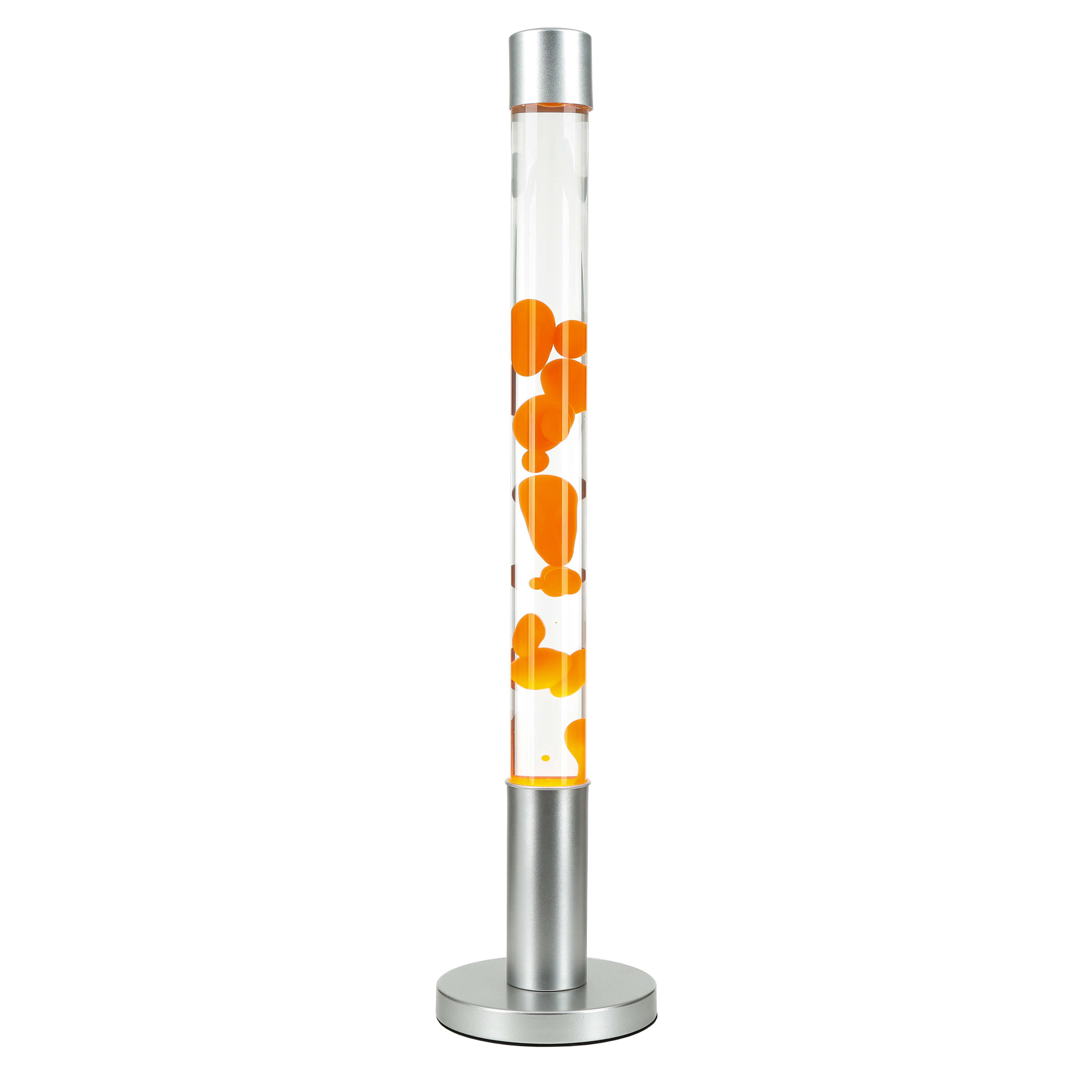 Lampe à lave élégante Orange Transparent ronde ALAN