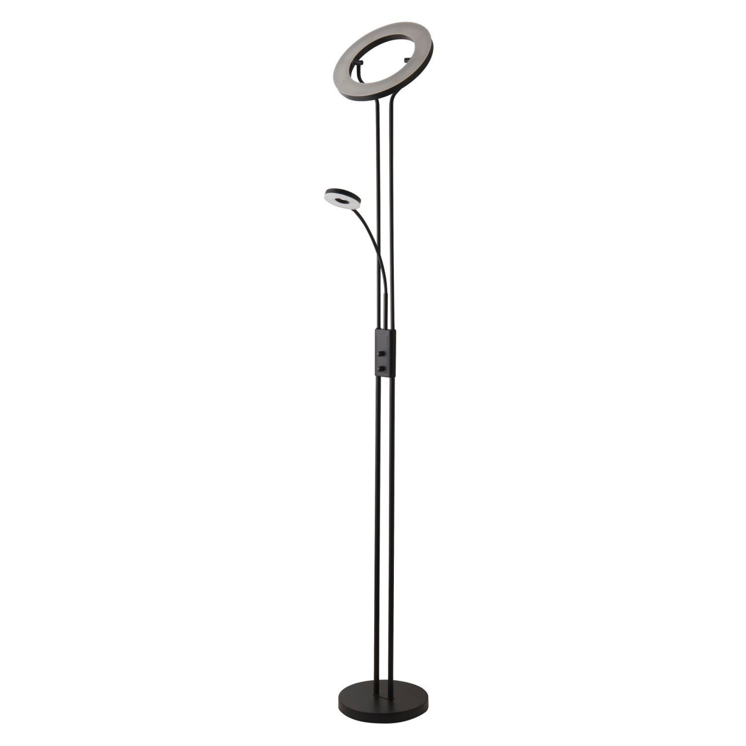 Plafonnier LED à intensité variable 193 cm 3000 K noir Bras de lecture