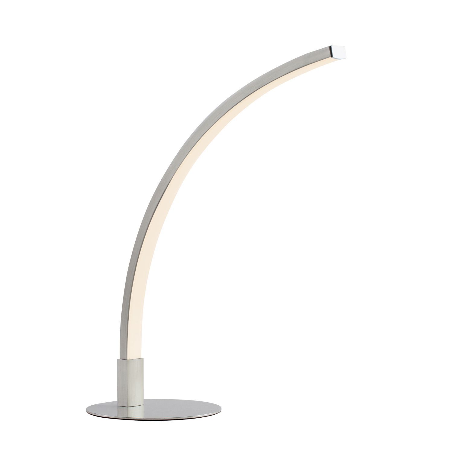 Lampe de table LED courbée 34 cm en argent 3000 K 293 lm