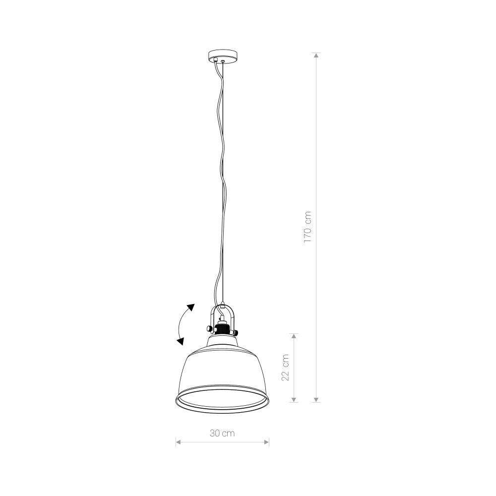 Suspension en or métal verre E27 Ø30cm rond