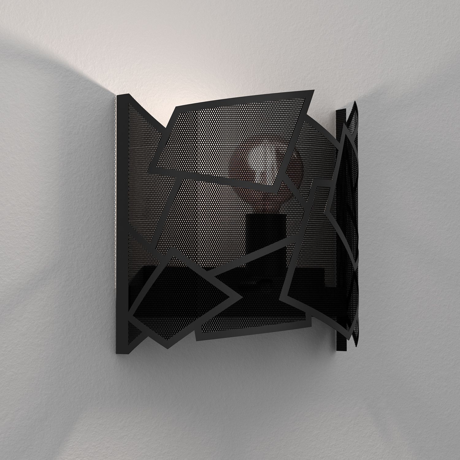 Applique décorative Métal Noir L:26 cm E27 Moderne