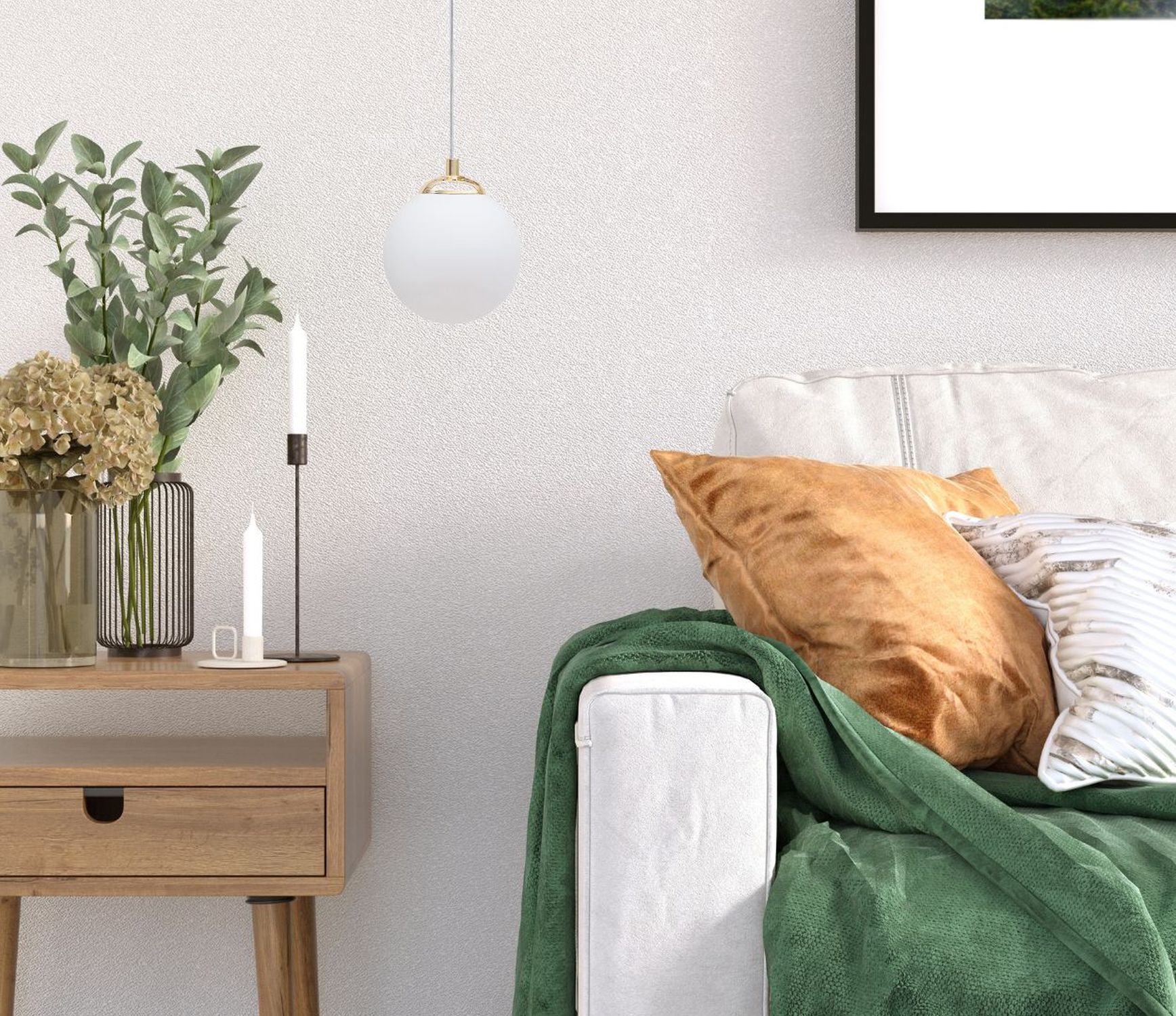 Plafonnier doré verre anti-éblouissement Ø12 cm E27 métal Kissen, Dekoration für Zuhause, Lampe