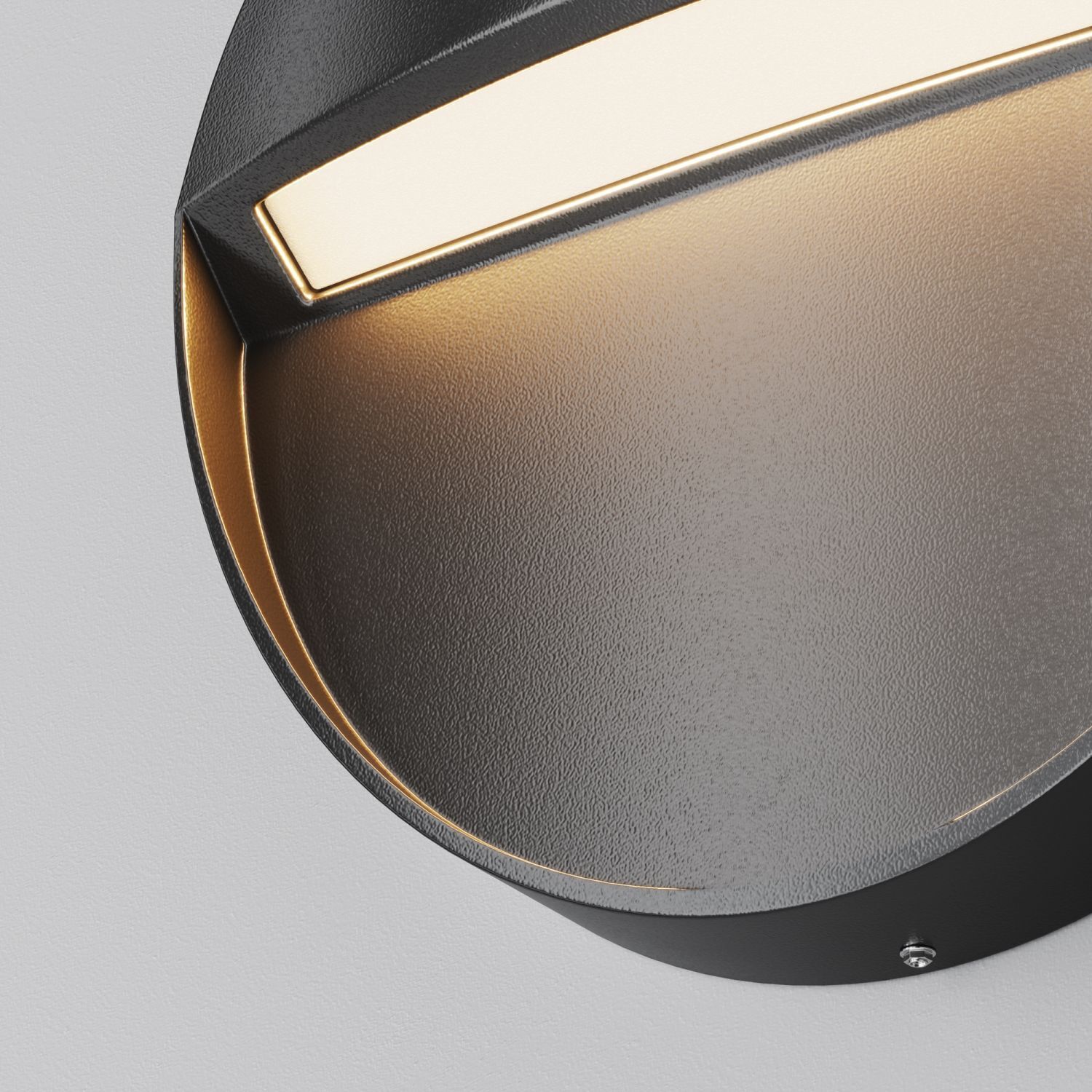 Applique LED extérieure aluminium Ø 12 cm rond cm de large Photographie