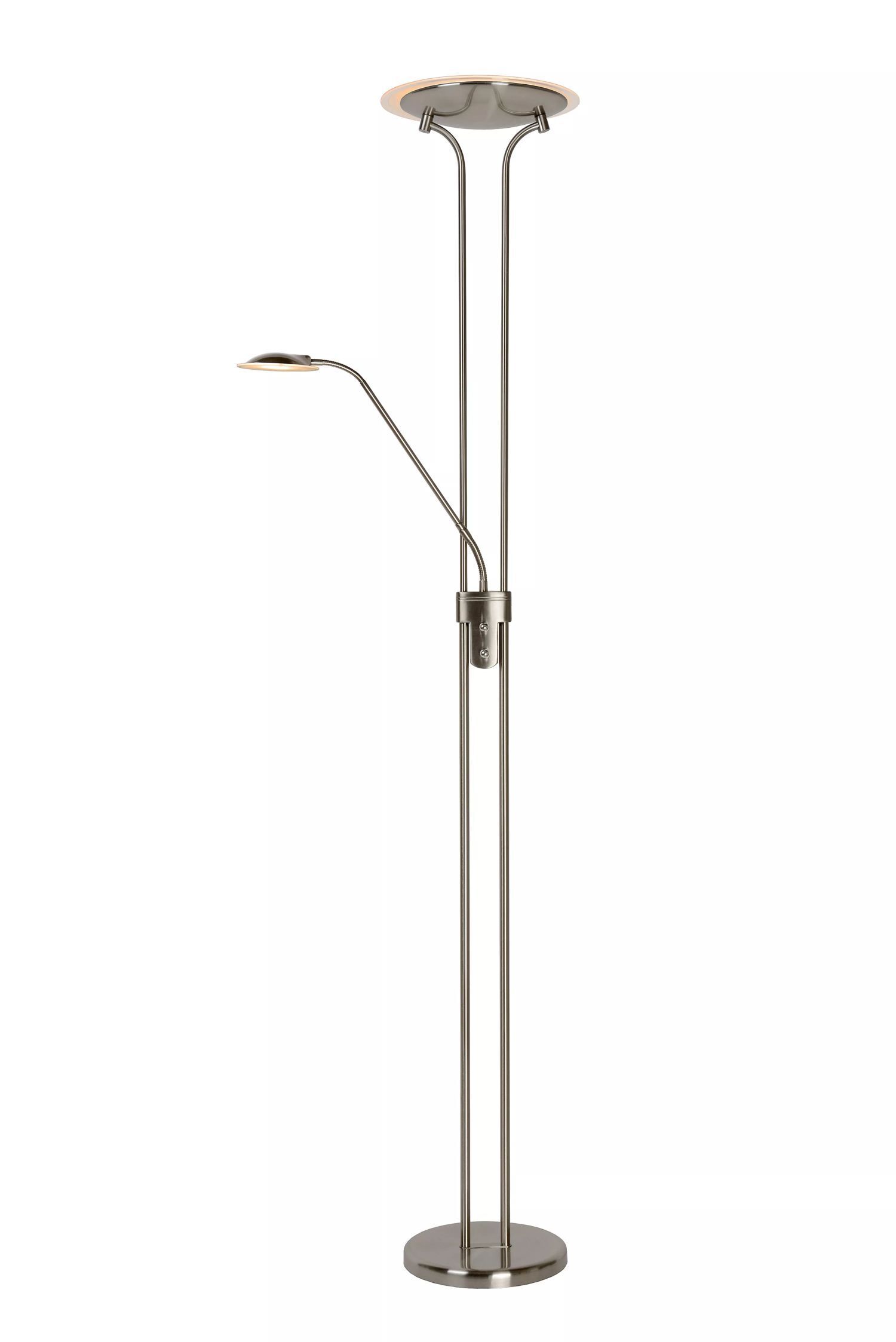LED Deckenfluter Metall Chrom 180 cm Leselicht 3000 K Lampe