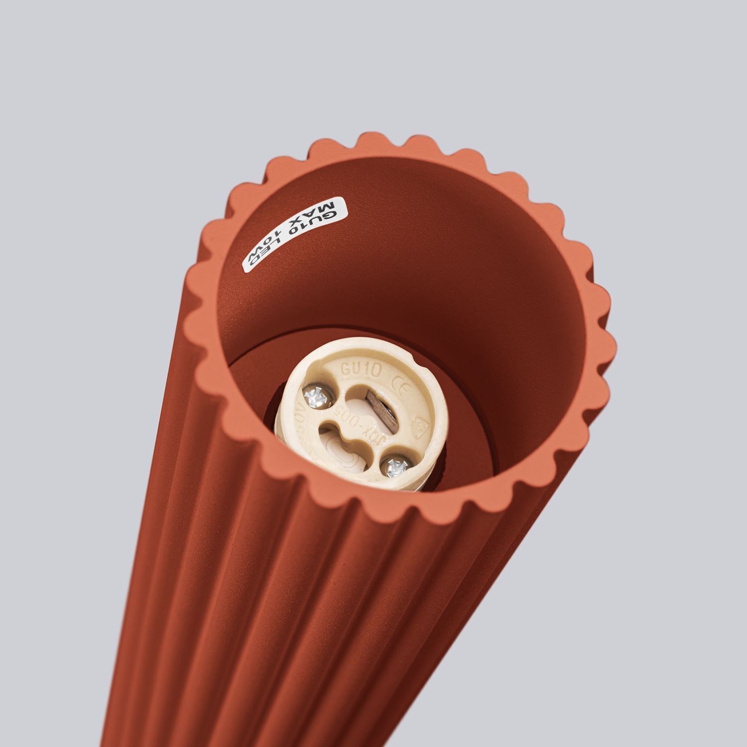 Deckenlampe GU10 H: 20 cm Ø 6,5 cm klein Rot Aufputz Modern Deckenlampe GU10 H: 20 cm Ø 6,5 cm klein Rot Aufputz Modern