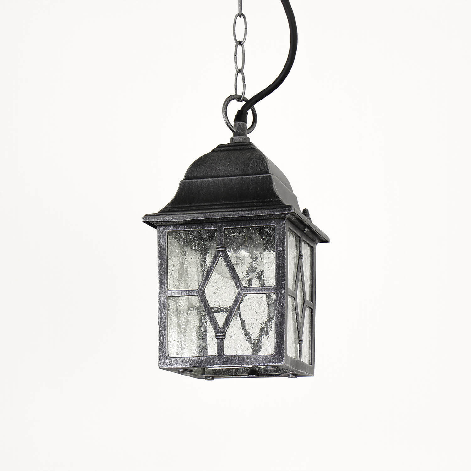 Lampe suspendue classique en argent antique