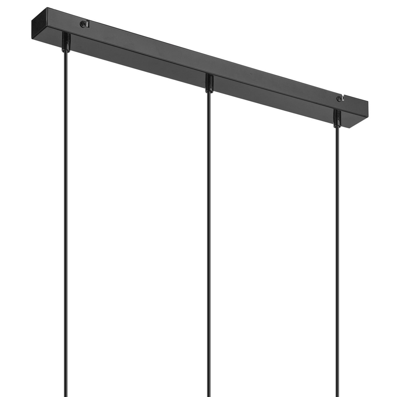 Lampe à suspendre noir or 3 flammes E27 L : 60 cm Métal