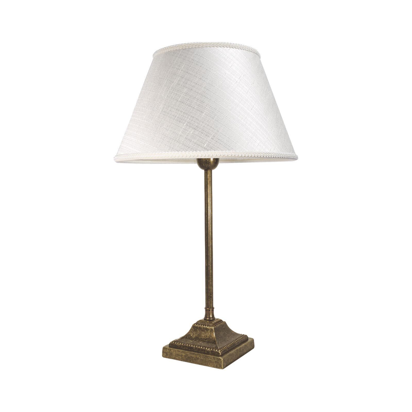 Lampe de table Rustique 43,5 cm laiton tissu E14 ELENA