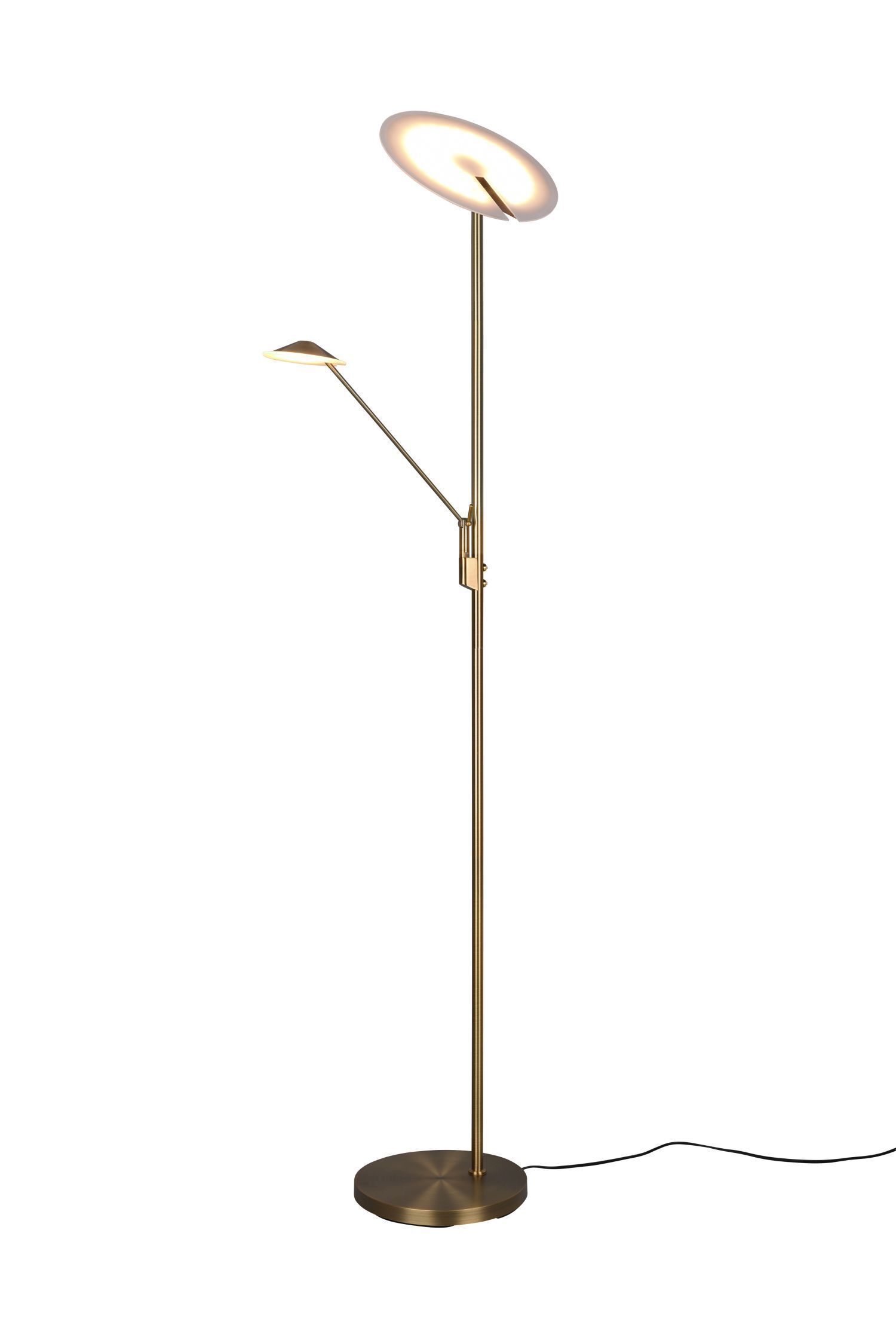 Lampadaire LED à intensité variable flexible 180 cm en laiton antique