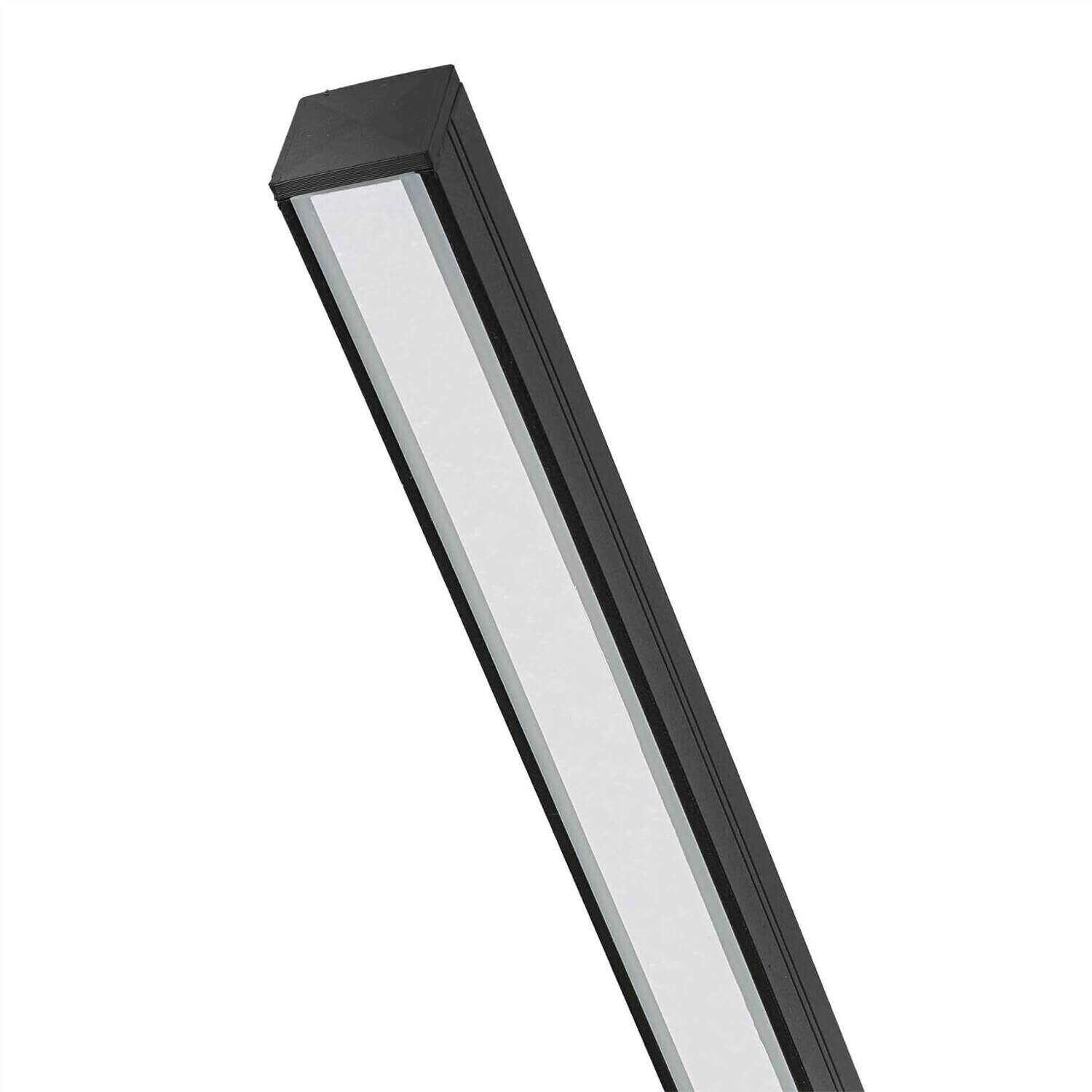 Lampe LED à suspendre noire 4000 K 120 cm de long réglable en hauteur