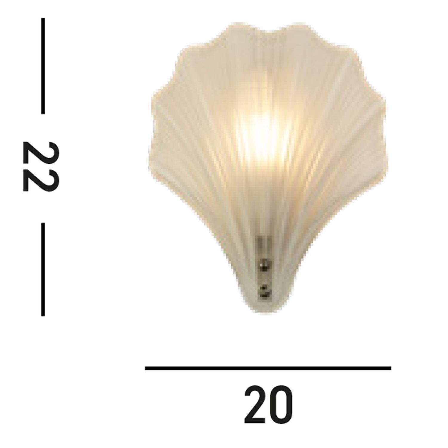 Applique décorative métal verre P:11 cm IP44 en argent