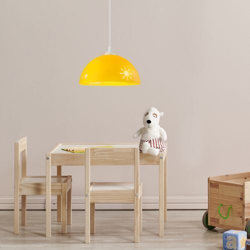 Suspension Couleur Lampe pour enfants Jaune Plastique