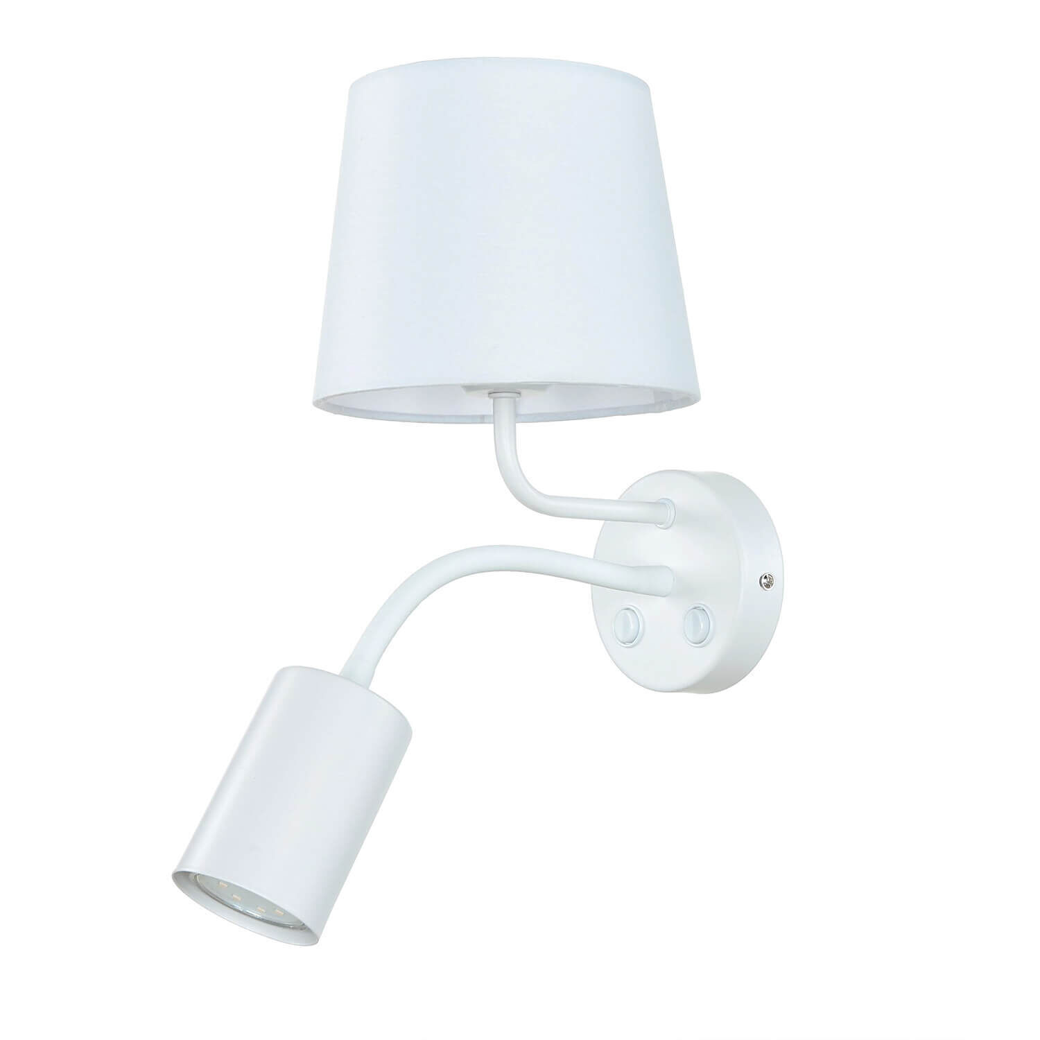Applique blanche E27 avec lampe de lecture réglable GU10