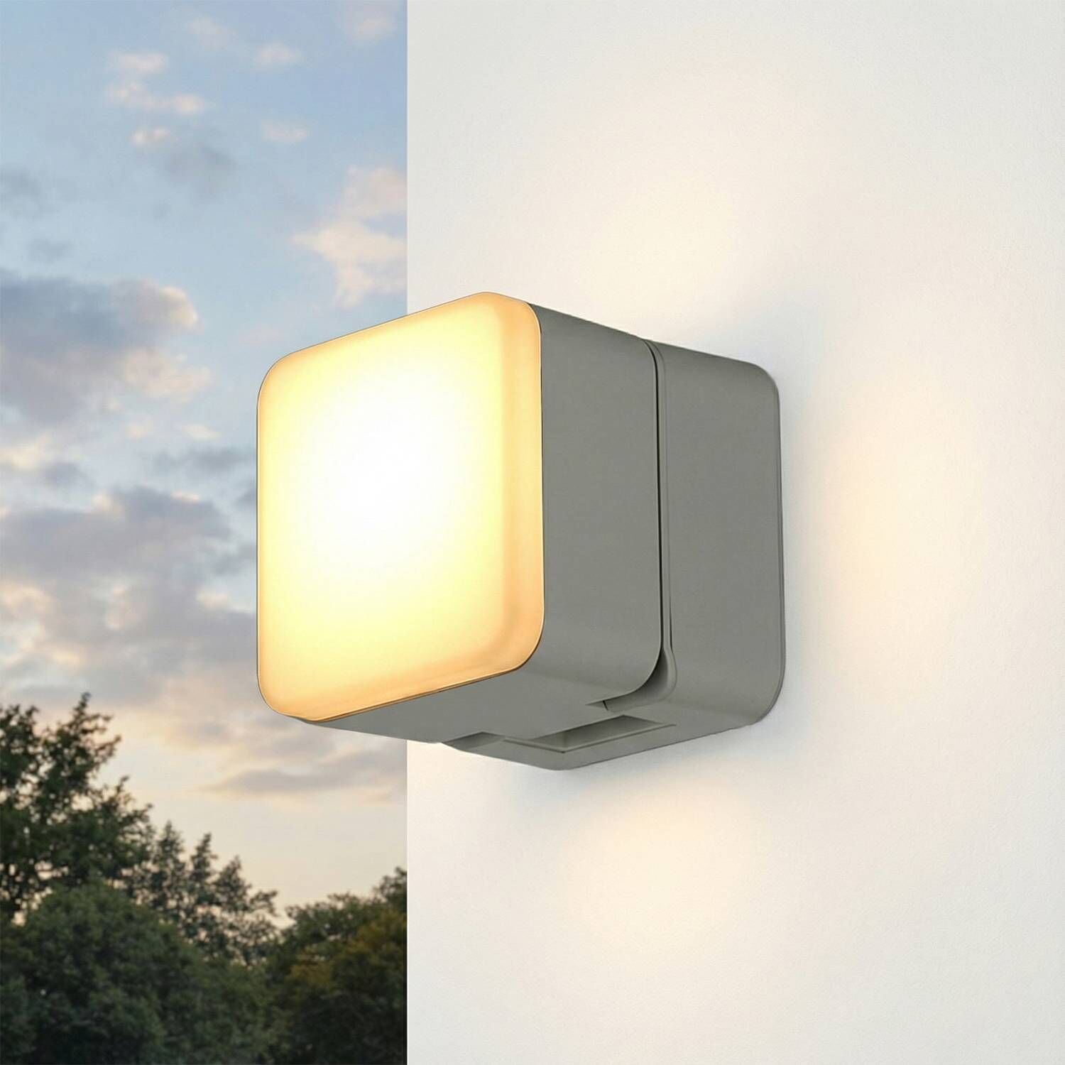 LED Wandlampe außen IP44 900 lm Anthrazit verstellbar Wandlampe, Außenleuchte, LED-Lampe, Wandhalter, helles Licht