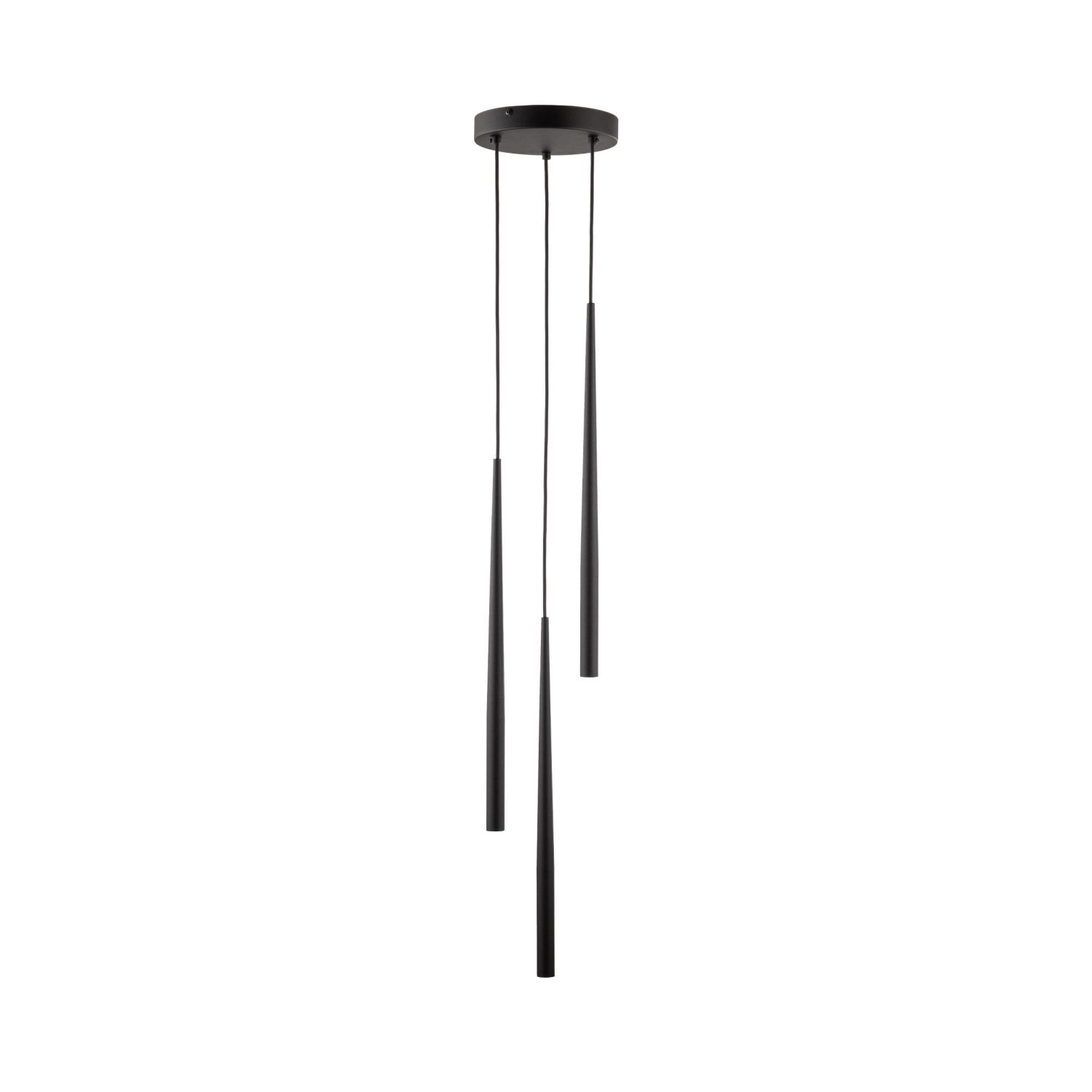 Suspension Noir Ø 20 cm ajustable G9 3-flamme