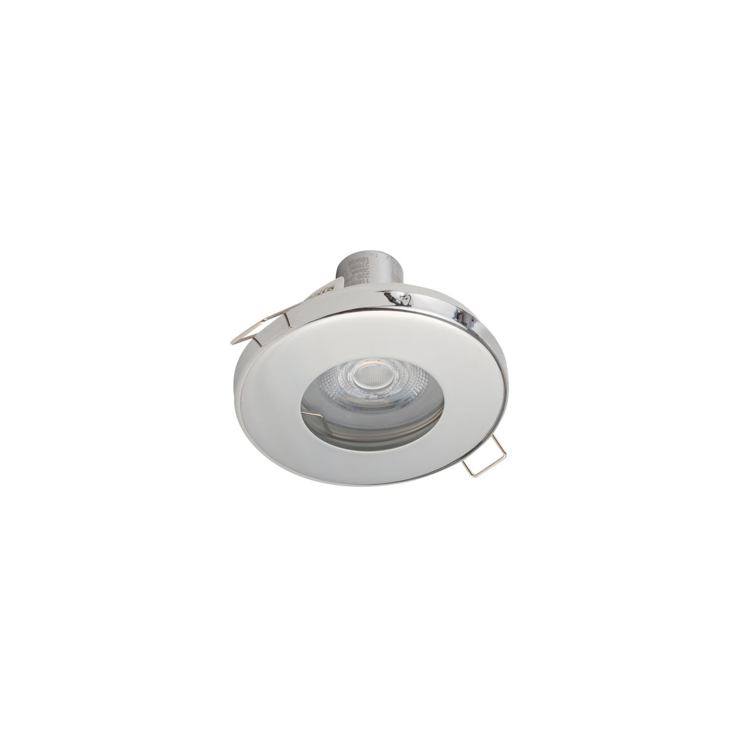 Spot encastré plafond IP54/20 GU10 chrome Ø 8,5 cm métal